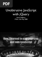 Download Unobtrusive JavaScript With jQuery by kj0520043629 SN23649661 doc pdf