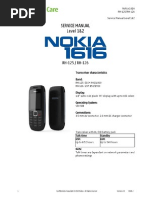 Nokia 1616 Service Manual | PDF | Electrostatic Discharge.