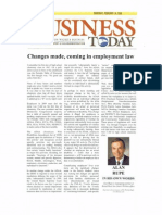 Changes Made, Coming in Employment Law