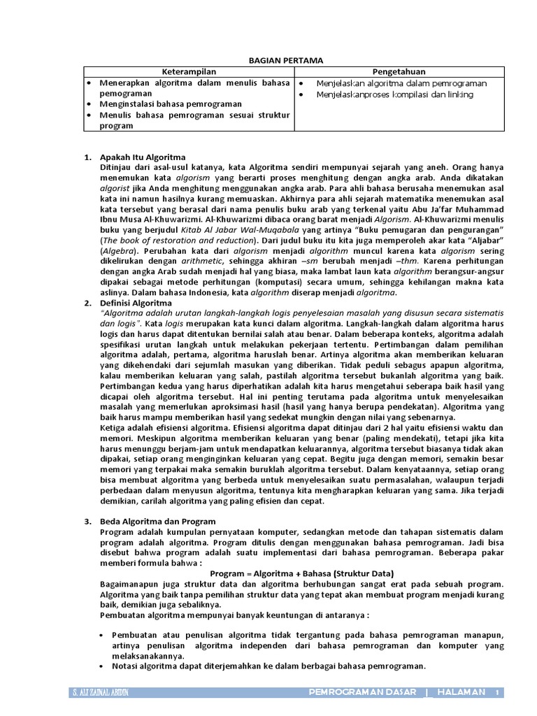 Materi  Algoritma  Dan Pemrograman   Materi  Algoritma  Dan Pemrograman