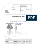 Baseline Processing Report: Session Details