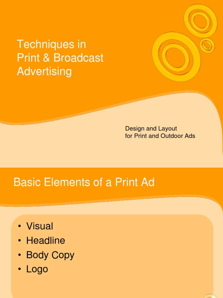 Print & Broadcast Ad Design Techniques | PDF | Typography | Typefaces