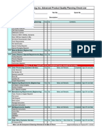 Voisard Manufacturing, Inc. Advanced Product Quality Planning Check List