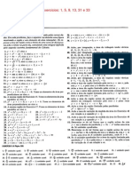 Lista de Exercícios - Área de Uma Região Plana