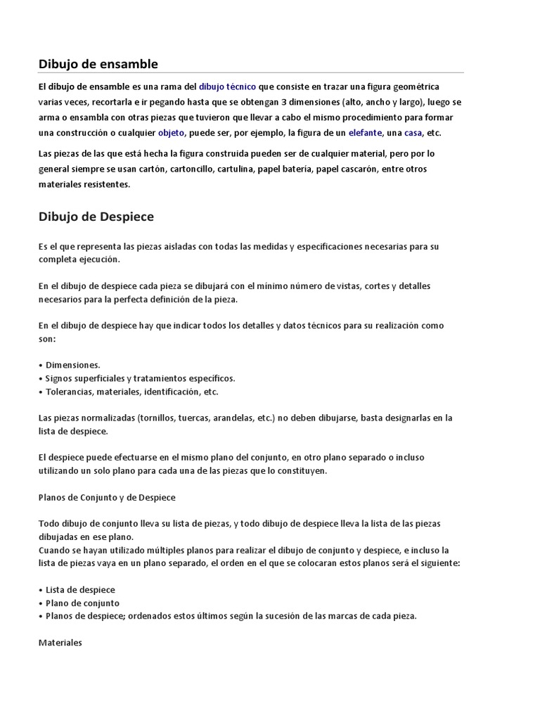Dibujo de Ensamble