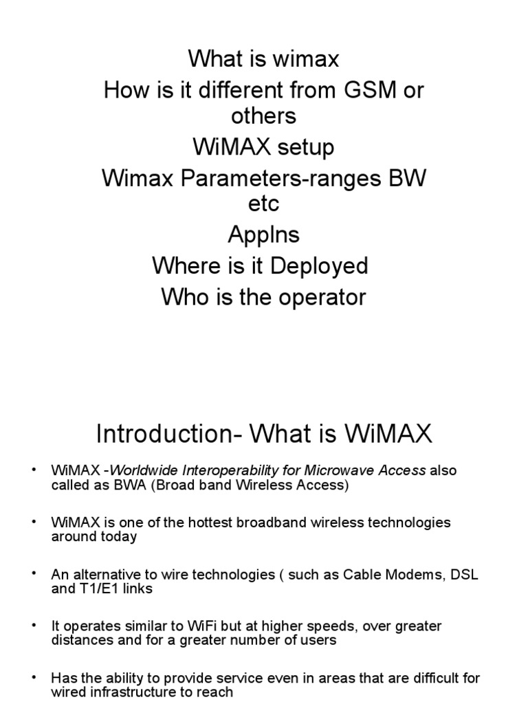 What Is Wimax How Is It Different From GSM or Others Wimax Setup Wimax ... - How To Configure G Internet On Wimax Router