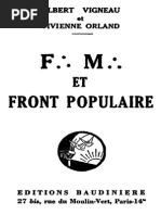 Albert Vigneau Vivienne Orland Franc-maconnerie Et Front Populaire
