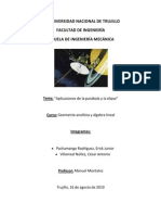 Parabola y Elipse Aplicaciones