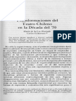 Transformaciones Del Teatro Chileno en La Década Del 70. María de La Luz Hurtado