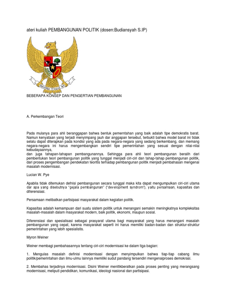 Ateri Kuliah Pembangunan Politik Pdf