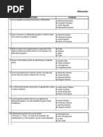 Differential Equations Mark