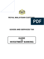 GST Industry Guide - Investment Banking (as at 13 March 2014)