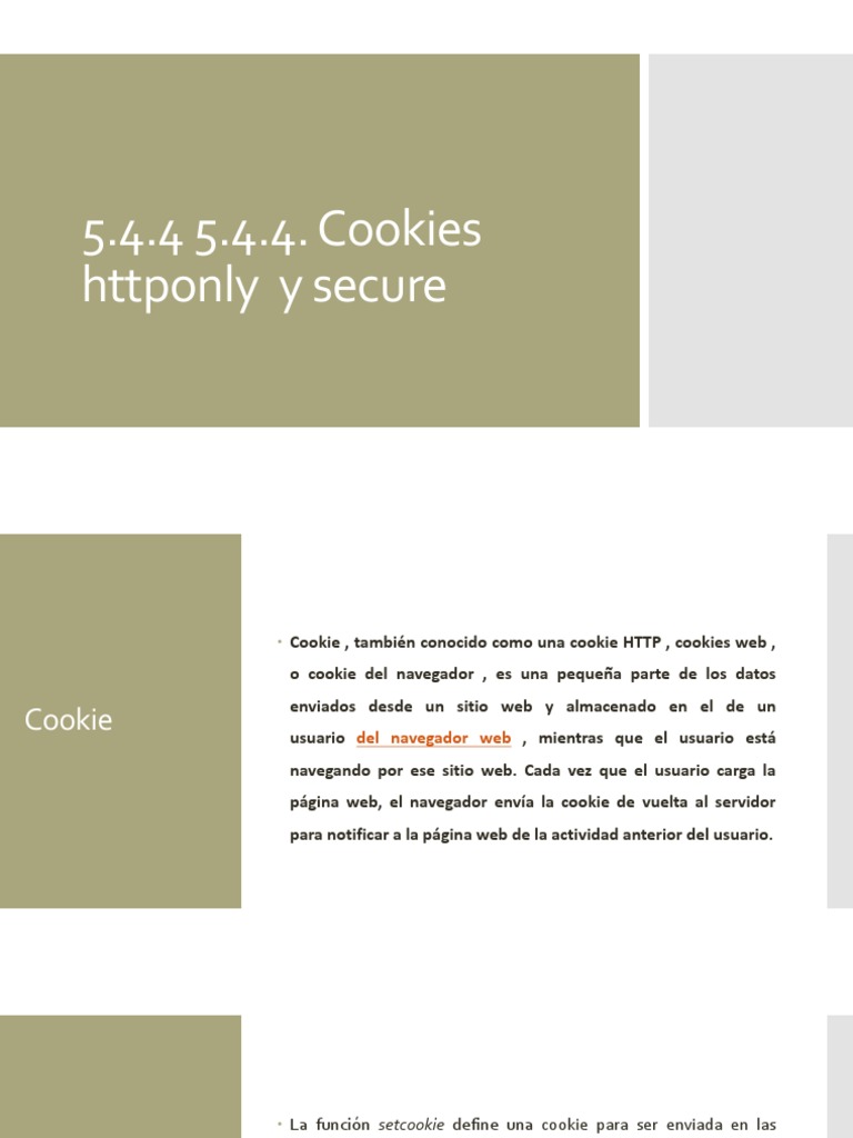 Cookies HttpOnly y su seguridad | PDF | Cookie HTTP | Protocolo de ...
