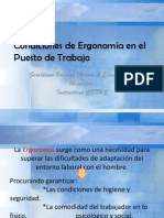 Condiciones de Ergonomía en El Puesto de Trabajo