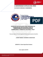 Guerrero Johnny Diseño Elevador Personas Discapacidad Labortaorio Investigacion Biomecanica Robotica Aplicada Pucp