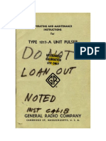 General Radio 1217-A Unit Pulser Manual Data