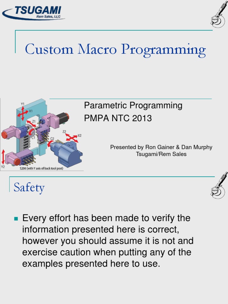 Cnc Macro Programming Workshop | Parameter (Computer Programming ...