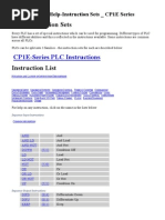 CX Programer-Help-Instruction Sets - CP1E Series