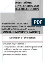Adverse Evaluation and Behavioral Observation[1].Pptx Final Version