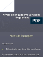 Níveis de Linguagem