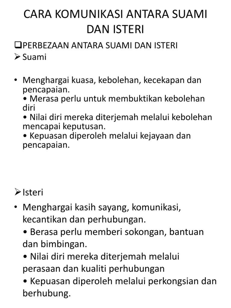 Cara Komunikasi Antara Suami Dan Isteri Pdf