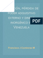 Inflación, Pérdida de Poder Adquisitivo Externo y Dinero Inorgánico en Venezuela