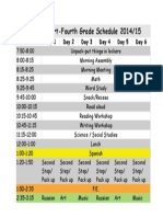 2014 15 Schedule