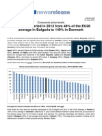 Eurostat Press Release On Consumer Price Levels