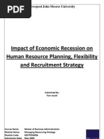 Impact of Economic Recession on Human Resource Planning, Flexibility and Recruitment Strategy