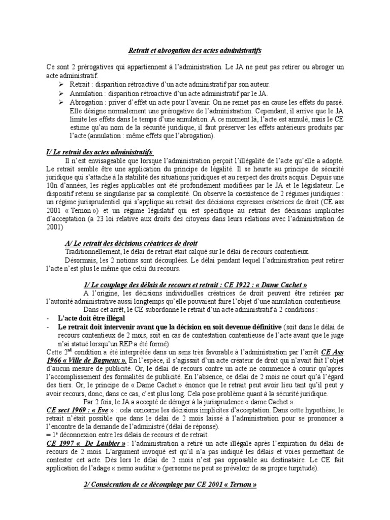 Le retrait de lacte administratif unilatéral picture