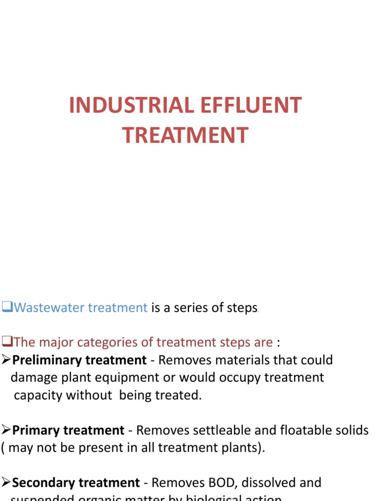 BMS Effluent Treatment | PDF | Sewage Treatment | Waste Treatment ...