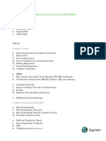 Cognizant Certified Student Program (CCSP) Syllabus: Computer Science