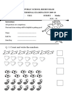 Q. 1 Count and Write The Numbers