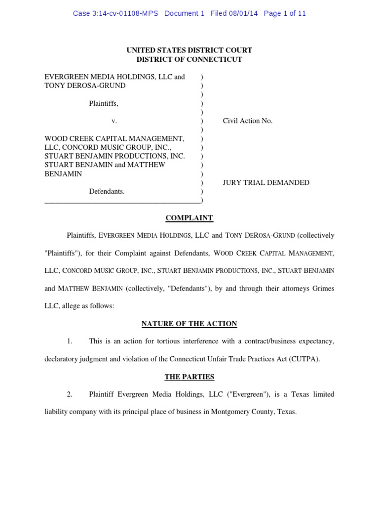Stax Tortious Interference Complaint