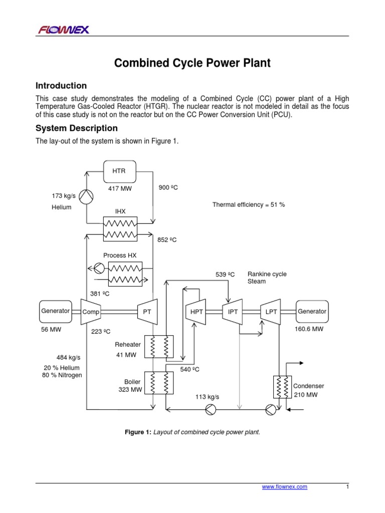 Combined Cycle Power Plant Simulation | PDF | Steam | Heat Exchanger