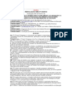 Resolução Sme 23-2010 - Diretrizes e Normas Para o Planejamento, A Elaboração e a Avaliação Do Projeto Pedagógico.docx