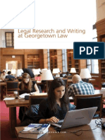 Legal Research and Writing at Georgetown Law