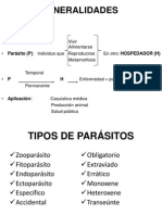 Generalidades de La Parasitologia