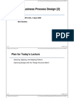 Business Process Design (2) : Plan For Today's Lecture