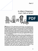 So What If Engineers Can Not Talk or Write