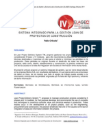 Sistema Integrado para La Gestión Lean de Proyectos de Construcción