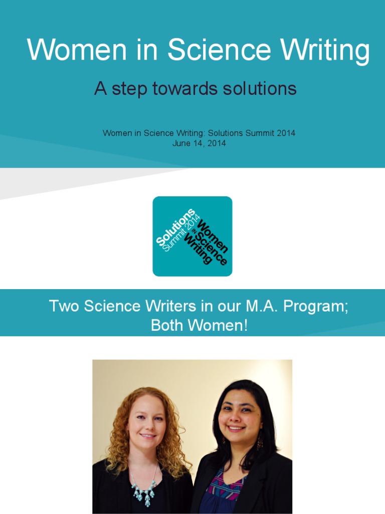 Women in Science Writing: A Step Towards Solutions | PDF | Sexism ...