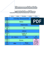 2014-2015 Schedule