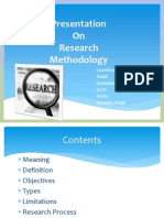 Presentation On Research Methodology: Coordinated By:-Anjali Amandeep Kaur Jyoti Amita Chandan Singh