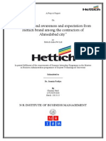 Study of Brand Awareness and Expectation From Hettich Brand Among The Contractors of Ahmedabad City