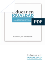EDUCAR en IGUALDAD Cuadernillo para El Profesorado