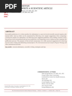How to Write a Scientific Article