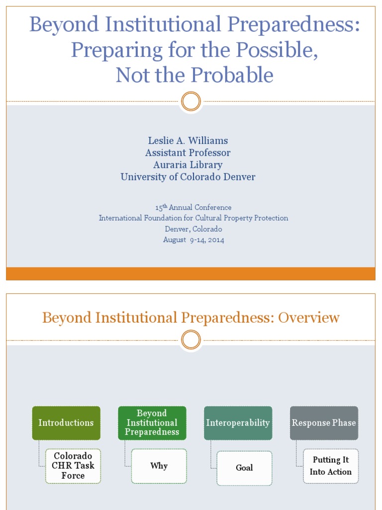 Preparing for Unlikely Disasters in CHR | PDF | Incident Command System ...