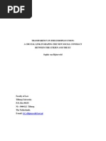 Transparency in The European Union: A Crucial Link in Shaping The New Social Contract Between The Citizen and The Eu Sophie Van Bijsterveld