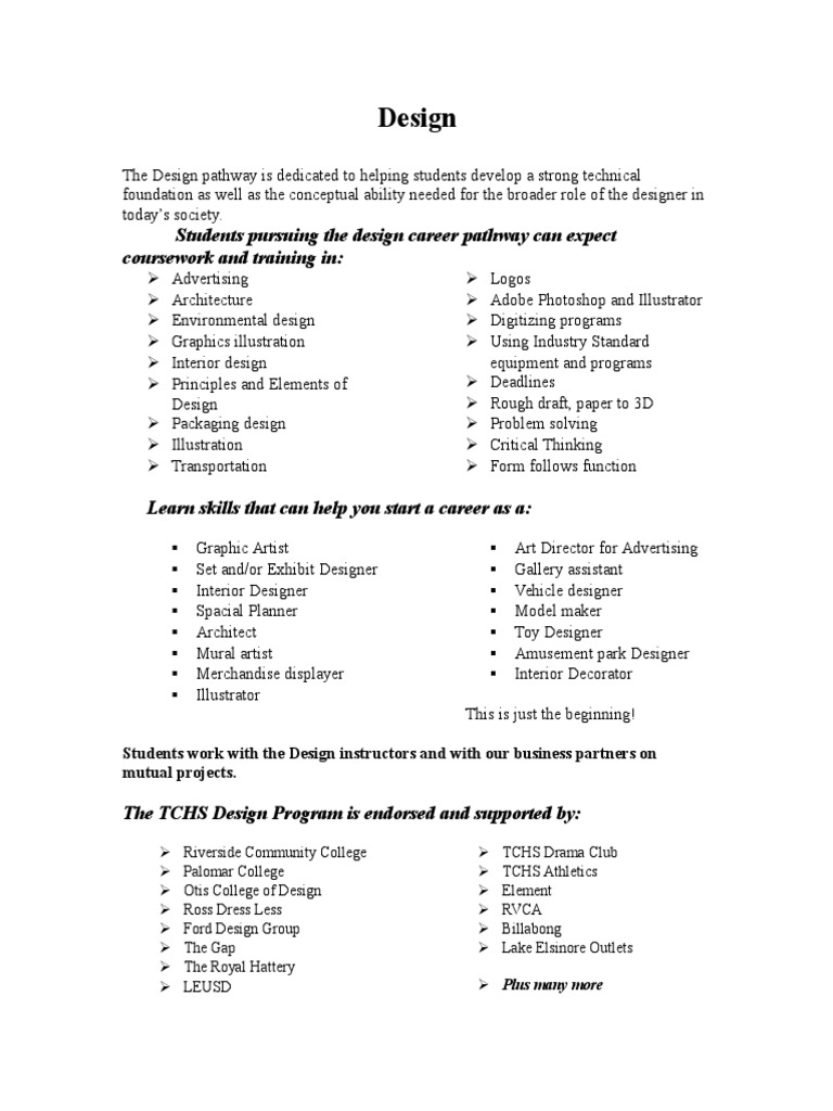 Design Pathway for Aspiring Creatives | PDF | Art